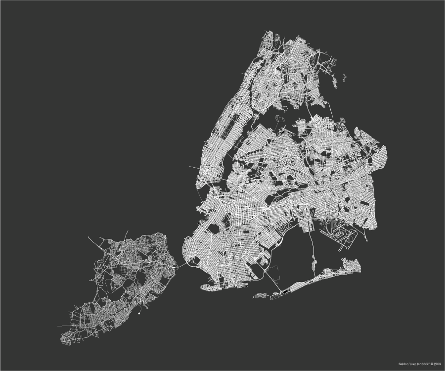 SSCY NYC limited edition screen print map